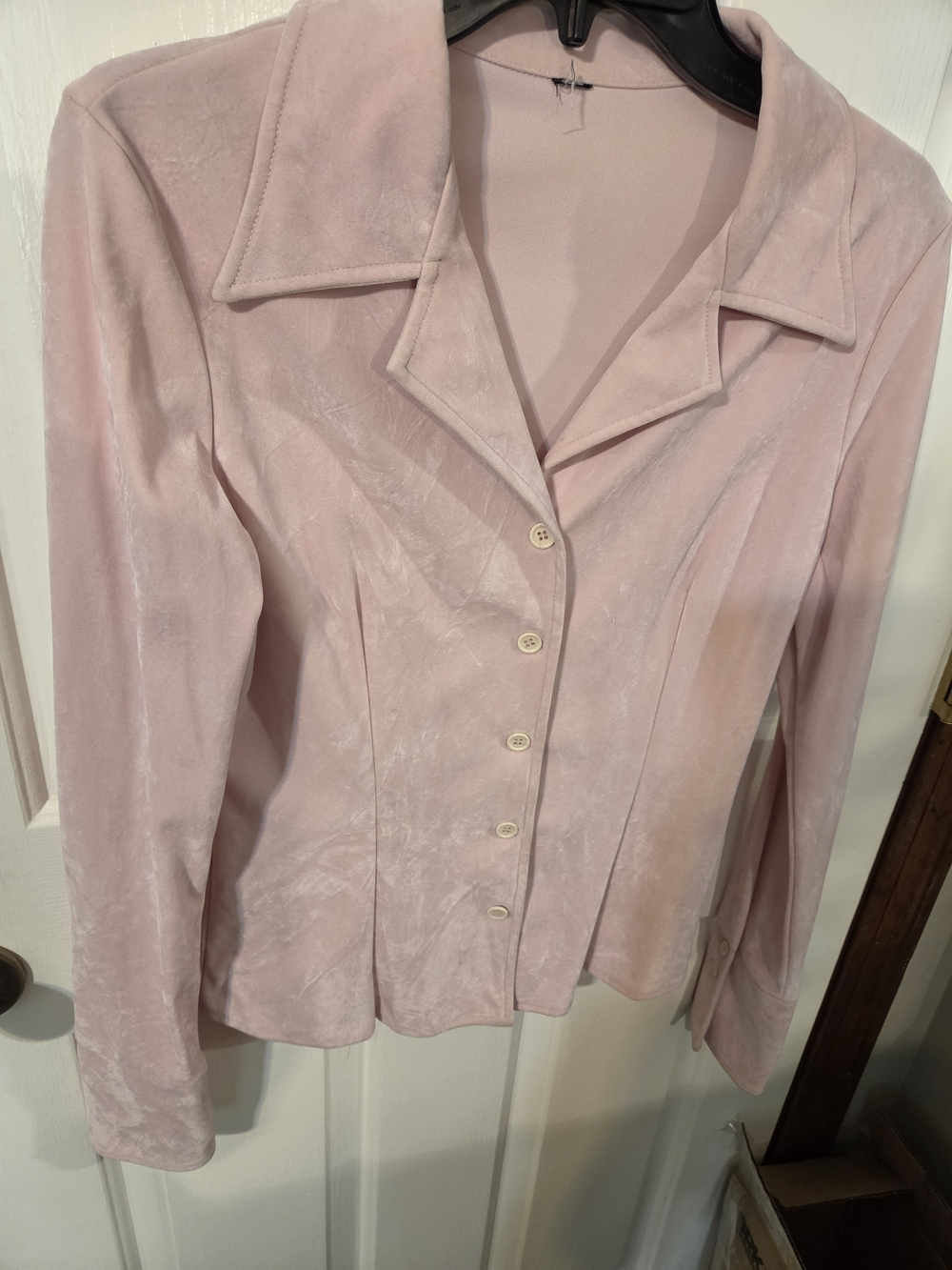 Women's Light Pink Button-Front Jacket